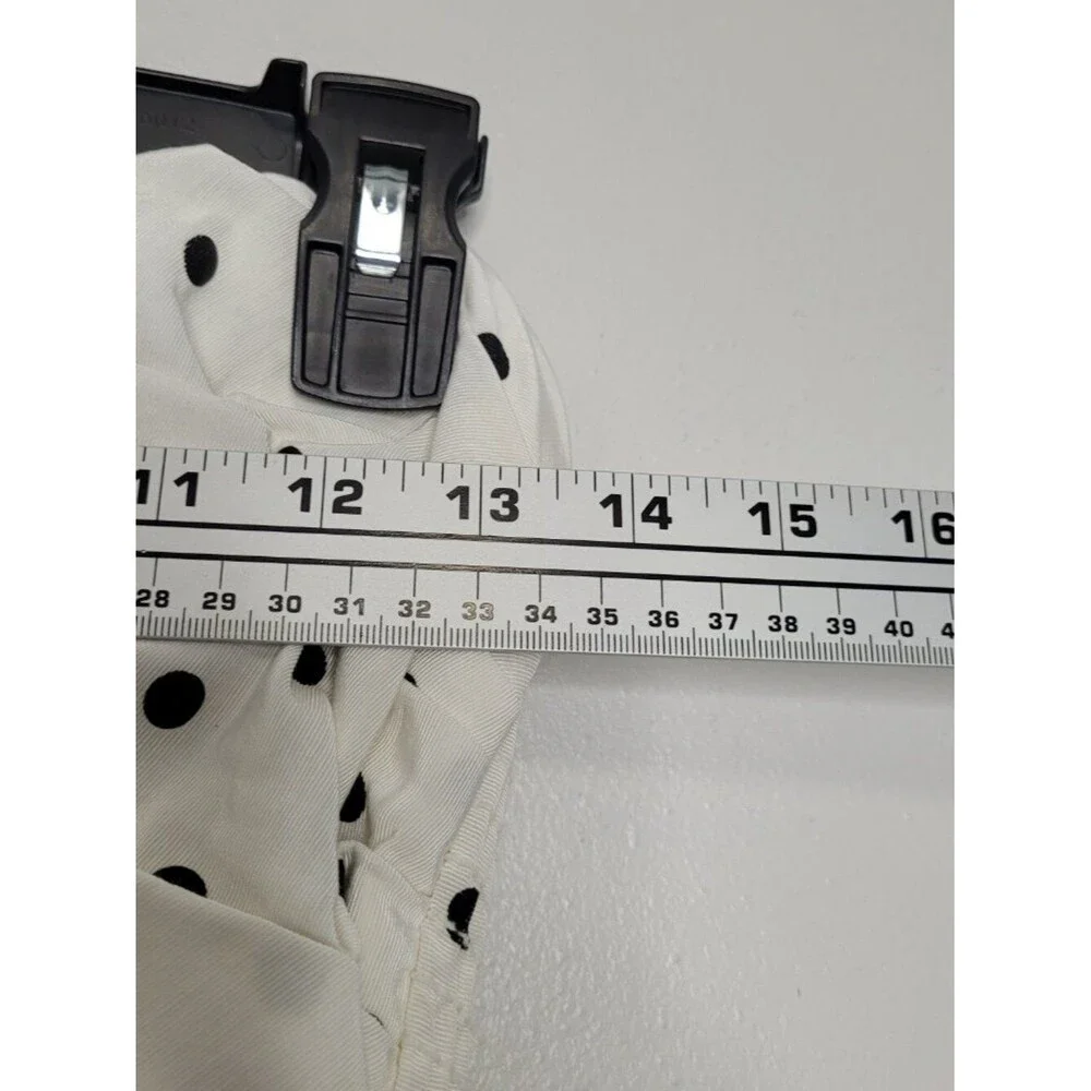 Vintage Positively Ellyn off white black polka dot bubble hem strapless dress
